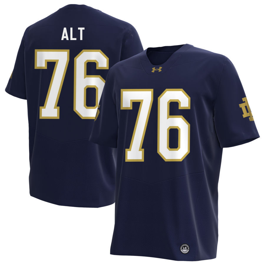 Joe Alt Notre Dame Jerseys, UND Fighting Irish College Football Apparels Stitched-Navy